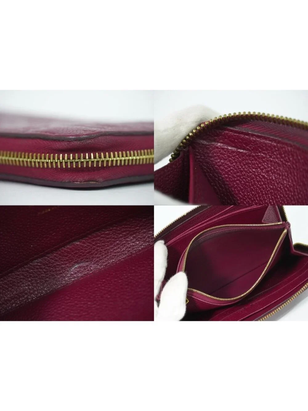 Louis Vuitton LV Zippy Wallet Monogram Empreinte Leather Raisin Purple